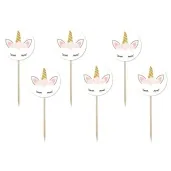 pikery jednorozce bialy congee 6 szt