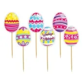 pikery pisanki kolorowe szlaczki mix 6 szt