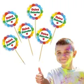 pikery teczowy dzien dziecka 6 szt