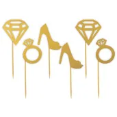 pikery wieczor panienski zlote 6 szt