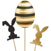 piki ozdobne pisanki glamour zajace dekoracja na wielkanoc do swieconki stroika 26 cm 3 szt