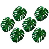 podkladka papierowa pod talerz hello aloha monstera zielona 20 cm 6 szt