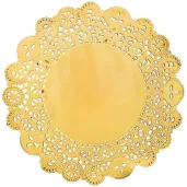 podkladki pod talerze dekoracje na stol na komunie chrzest urodziny zlote 35 5 cm 50 szt