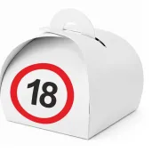 podziekowania dla gosci pudeleczka na slodycze 18 urodziny traffic birthday 7 5 x 6 5 cm 6 szt