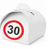 podziekowania dla gosci pudeleczka na slodycze 30 urodziny traffic birthday 7 5 x 6 5 cm 6 szt