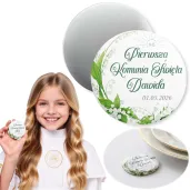 podziekowania na komunie dla gosci magnes konwalie personalizacja pamiatka 5 6 cm