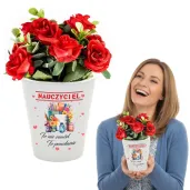 prezent dla nauczyciela na dzien edukacji narodowej doniczka nauczyciel to nie zawod 10 cm