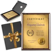prezent na 18 20 30 40 50 60 urodziny zloty certyfikat w drewnie personalizacja