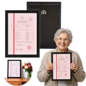 prezent na dzien babci swiadectwo dyplom najlepszej babci personalizowany w ramce a4