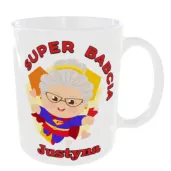 prezent na dzien babci urodziny kubek personalizowany super babcia imie 330 ml