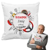 prezent na dzien dziadka poszewka na poduszke z imieniem dziadek potrafi wszystko narzedzia