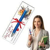 prezent na dzien nauczyciela zakladka z dlugopisem dzien edukacji narodowej 18x6 cm