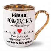 prezent na odejscie z pracy kubek z imieniem serce personalizacja