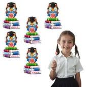 prezent na rozpoczecie roku szkolnego dekoracja kartonowa madra sowa na lizak witaj szkolo x5