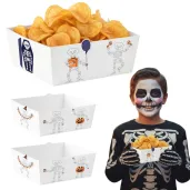 pudelka na chipsy i przekaski halloween wesole kosciotrupy 4 szt