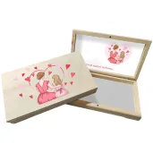 pudelko na czekolade szkatulka mama w serduszkach prezent na dzien matki 20x10 5 cm