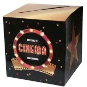 pudelko na koperty hollywood czarno zloty santex 20 x 20 cm