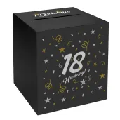 pudelko na telegramy skrzynka na koperty i pienidze 18 urodziny glamour osiemnastka czarne