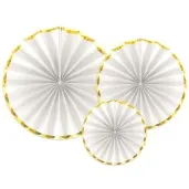 rozeta wiszaca classic gold biale partydeco 3 szt