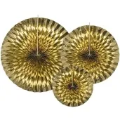 rozeta wiszaca classic zlote lustrzane 3 szt