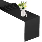 satyna gladka czarna partydeco 0 36 x 9 m