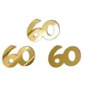scrapki akrylowe liczba 60 mini zlote lustrzane 35x25 mm 3 szt