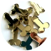 scrapki akrylowe peniski zlote lustrzane 25 mm 10 szt