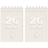 scrapki beermata kalendarz 26 maja 45x71 mm 2 szt