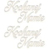 scrapki beermata napis kochanej mamie 81x44 mm 2 szt