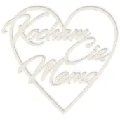 scrapki beermata napis serce kocham cie mamo 93x86 mm