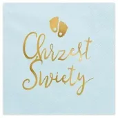 serwetki chrzest swiety niebieski partydeco 33 cm 12 szt