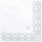 serwetki i komunia swieta srebrny partydeco 33 cm 20 szt