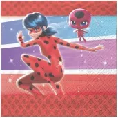 serwetki miraculum biedronka i czarny kot party factory 33 cm 20 szt