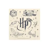 serwetki papierowe dekoracje na stol urodziny halloween harry potter retro bezowe 33 cm x20