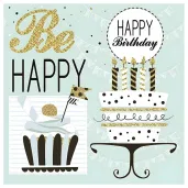 serwetki papierowe happy birthday tort mietowy maki 33 cm 20 szt