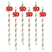 slomki 50 19 5 cm czerwone w paski 6 szt