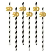 slomki 50 19 5 cm zlote w paski 6 szt