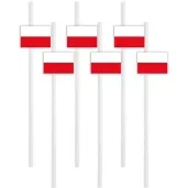 slomki flagi panstw polska 19 5 cm 6 szt
