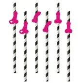 slomki imprezowe peniski mix fuksja 19 5 cm 6 szt