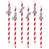 slomki imprezowe peniski mix srebrny brokat 19 5 cm 6 szt