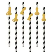 slomki imprezowe peniski mix zlote 19 5 cm 6 szt