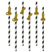 slomki imprezowe peniski mix zloty brokat 19 5 cm 6 szt