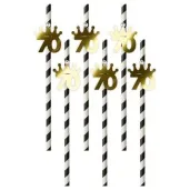 slomki liczba 70 korona z cyrkonia zlote 19 5cm 6 szt