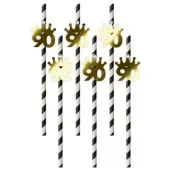 slomki liczba 90 korona z cyrkonia zlote 19 5cm 6 szt