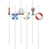 slomki morska przygoda biale 19 5 cm 6 szt