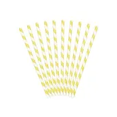 slomki papierowe w paski zolte 19 5 cm 10 szt