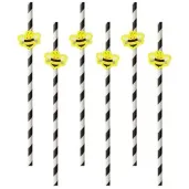 slomki sloneczne pszczolki 19 5 cm zolte w paski 6 szt