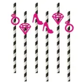 slomki wieczor panienski mix fuksja 19 5 cm 6 szt