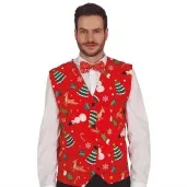 stroj dla doroslych balwanki choinki i renifery czerwony guirca rozm uniw