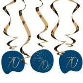 swiderki wiszace 70 urodziny happy birthday elegant folat 5 szt